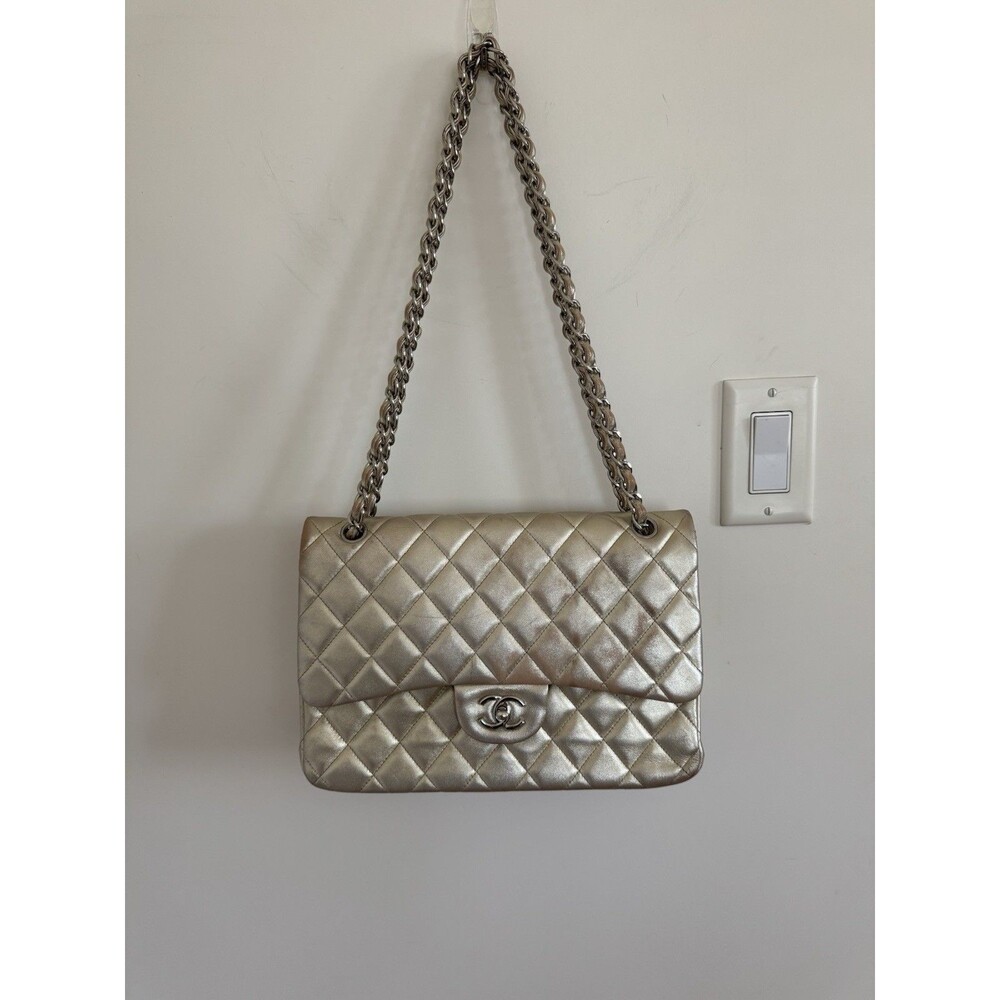 Chanel Classic Double Flap Medium Gold Metallic Lambskin
